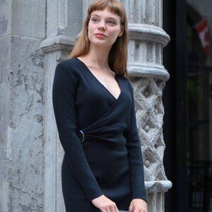 Giselle Versatile Bodycon Dress Long Sleeves Black